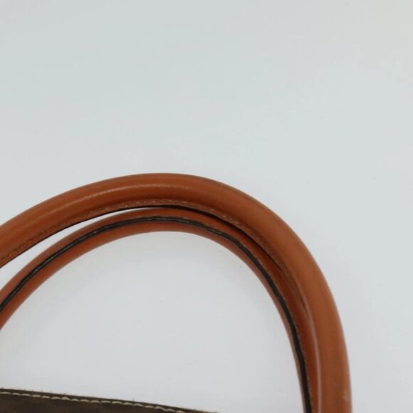 CELINE Macadam Canvas Hand Bag PVC Leather Brown Gold Auth - Picture 10 of 15